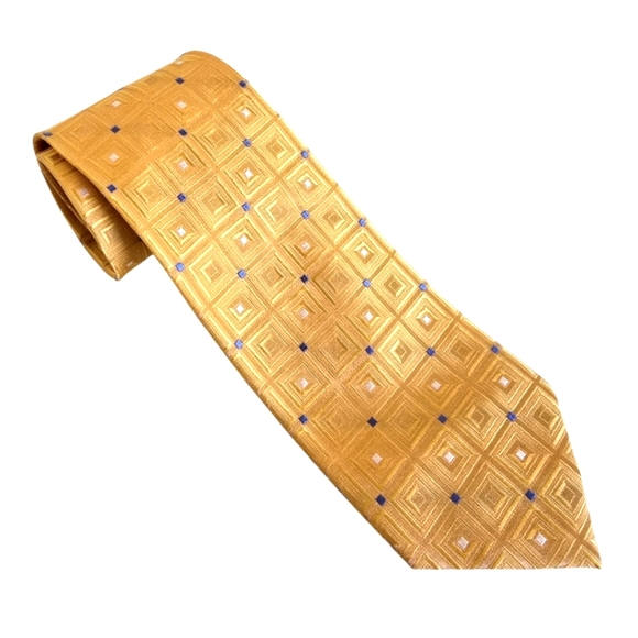 Michael Michael Kors Silk Gold Tone Tie - Picture 1 of 5